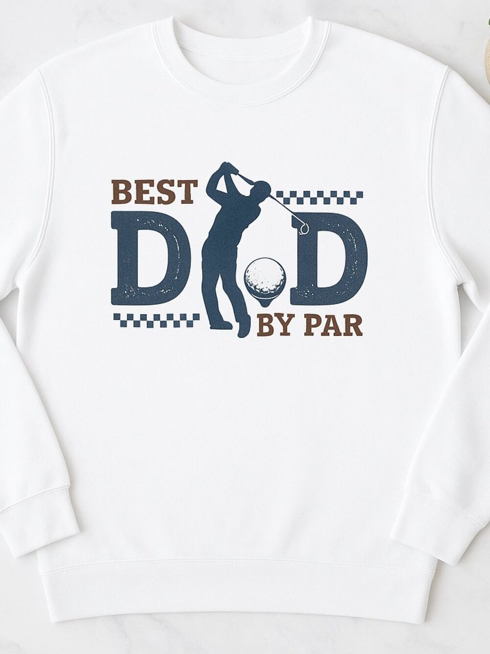 Best Dad By Par Golf Sweatshirt, Funny Golf Dad Graphic Crewneck, Father's Day